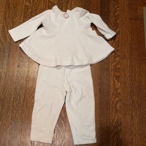 White girls velour two piece with rose